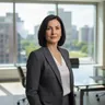 Healthcare executive woman in professional business attire